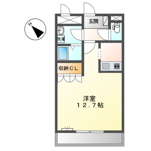 エバーハイツAの間取り