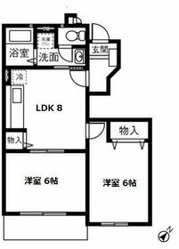 バーシア堀ノ内Ⅱの間取り