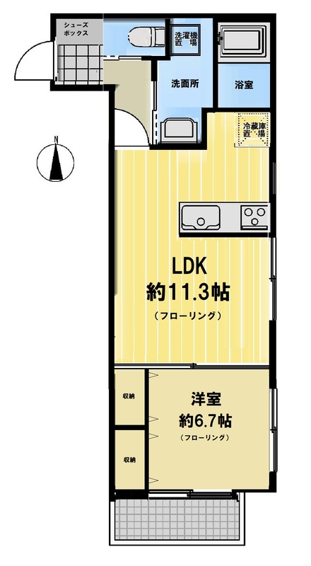 Riverside Deux.‘M’の間取り