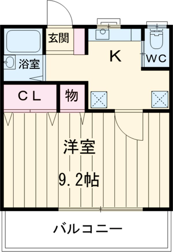 富士見町の完工年月(1969年11月)築の賃貸マンションの間取り