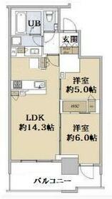 品川イーストシティタワー・T1010号室の間取り