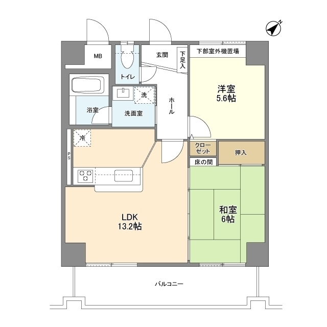 信開ガーデンコート西大路の間取り
