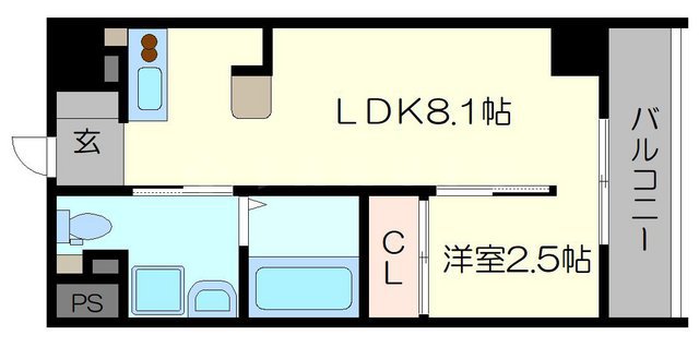 アイボリーポワント難波WESTの間取り