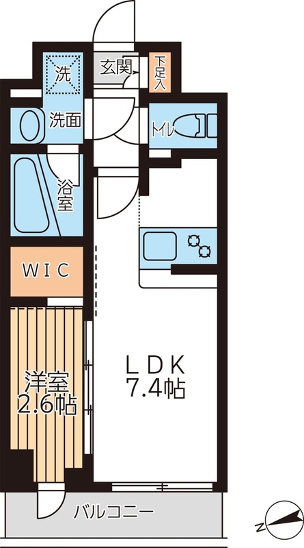アジールコート西馬込Ⅱ・0102号室の間取り