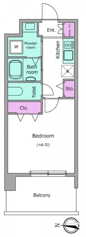 本町の完工年月(2007年3月)築の賃貸マンションの間取り