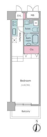 台東の完工年月(2006年3月)築の賃貸マンションの間取り