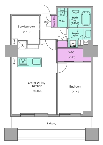 上池袋の完工年月（2009年5月）築の賃貸マンションの間取り