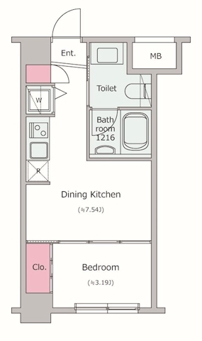 新川の完工年月(2003年2月)築の賃貸マンションの間取り
