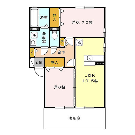 ハピネス・フラット Aの間取り