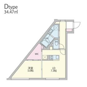 クーカイテラス学芸大学・205号室の間取り