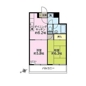 白銀ハイツ・404号室の間取り