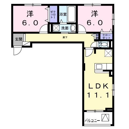 サンロイヤルⅠの間取り