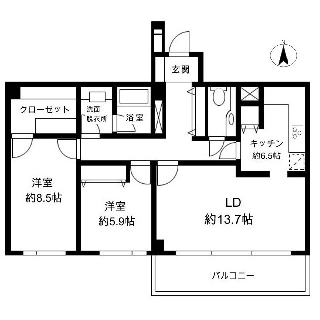 ブルグ池田山の間取り