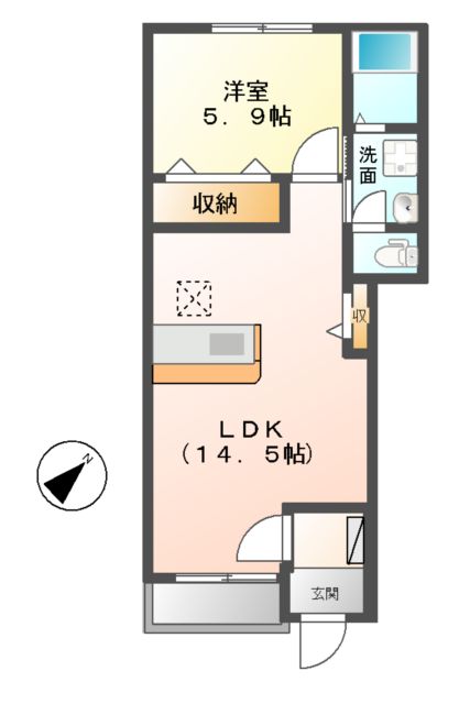 Allez Crest Neo(アレ クレスト ネオ)の間取り