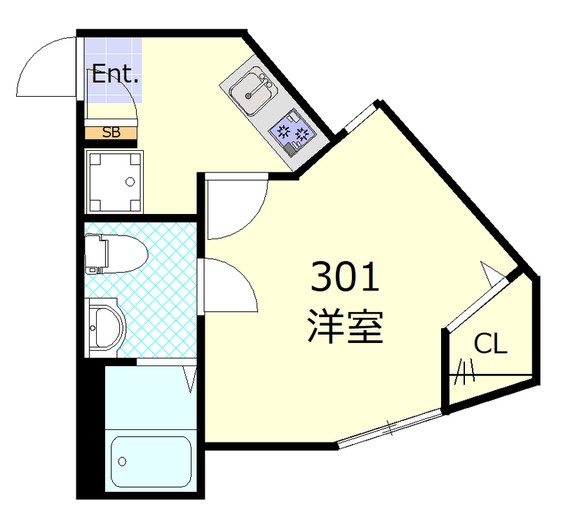 平安町の完工年月(2023年8月)築の賃貸アパートの間取り