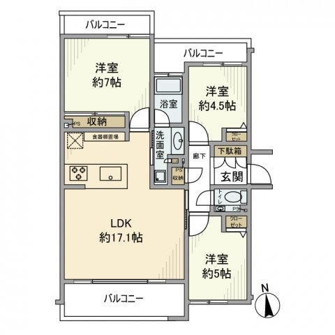 バースシティ大田中央の間取り