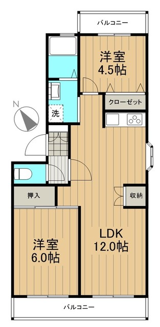 プライムガーデンMT5号棟の間取り