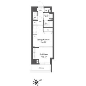 ブランシエスタ品川大井町パークエッジ・0106号室の間取り