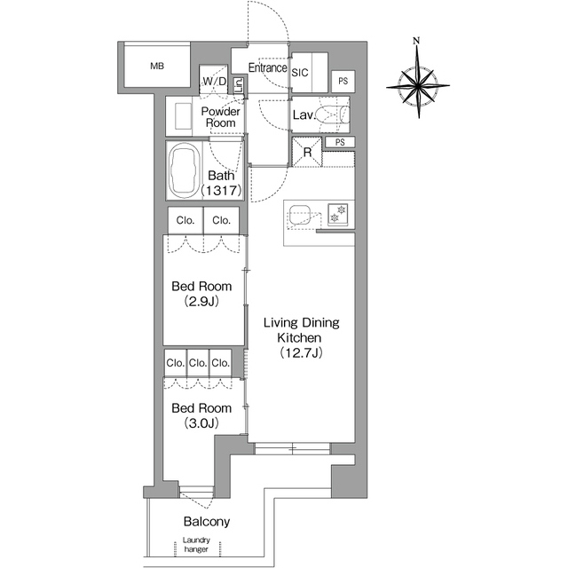 コンフォリア・リヴ大森西の間取り
