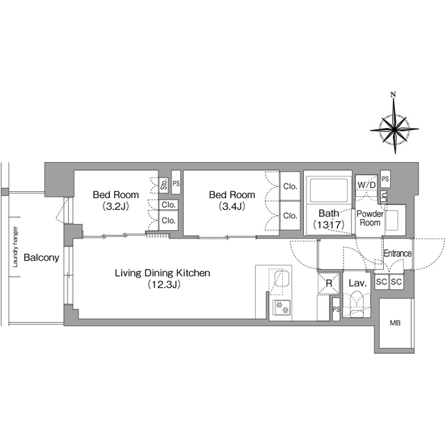 コンフォリア・リヴ大森西の間取り