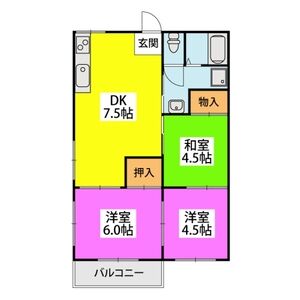 コスモハイツ東和の間取り