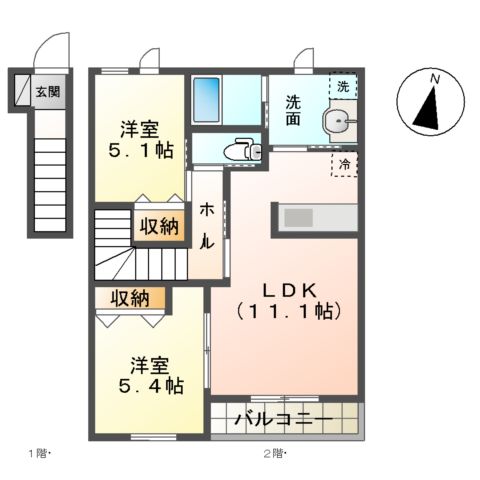 Ｃａｌｍｅ　ＢｏｎｈｅｕｒⅠの間取り