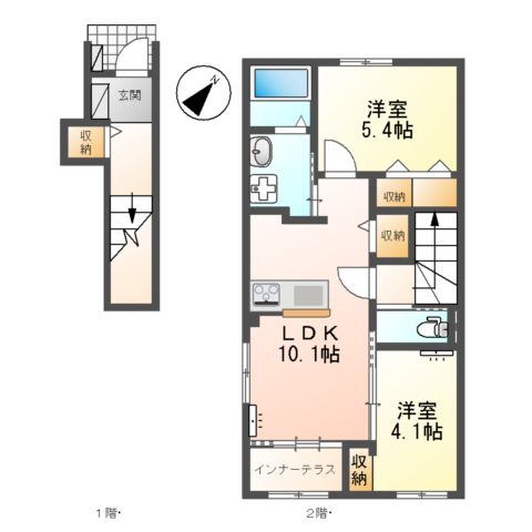 蔵子5丁目新築アパートの間取り
