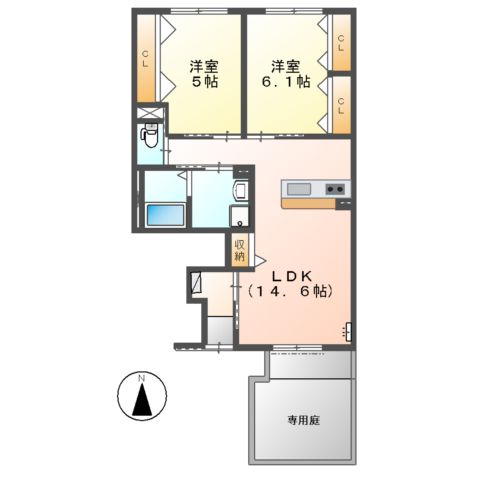 ヴィンテージ マルコウC棟の間取り