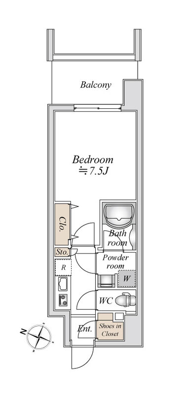 板橋本町ステーションレジデンス・0504号室の間取り