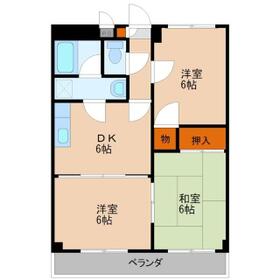 508号室の間取り