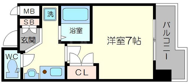 ラナップスクエア天満プライムの間取り