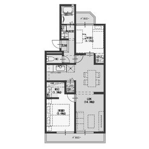 サンライフ六名の間取り