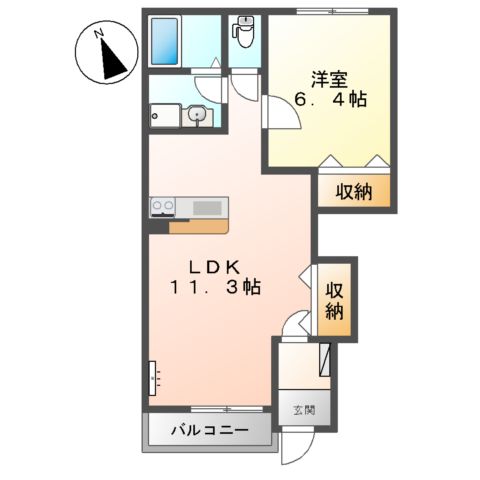 メゾン・ド・ソレイユ　の間取り