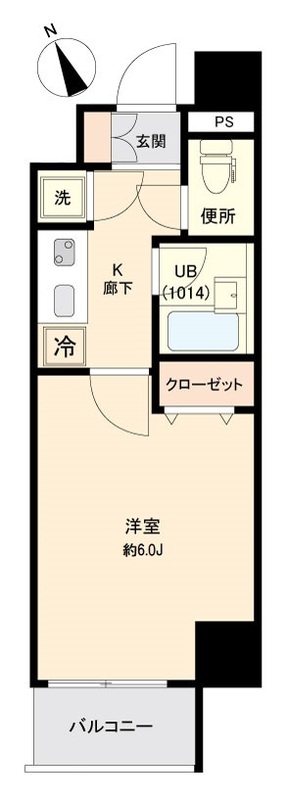 フォレシティ門前仲町・1001号室の間取り