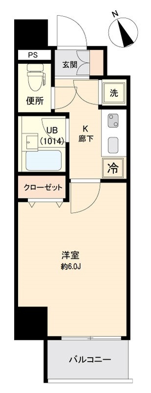 フォレシティ門前仲町・1004号室の間取り