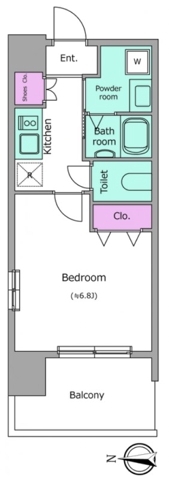 本町の完工年月(2007年3月)築の賃貸マンションの間取り