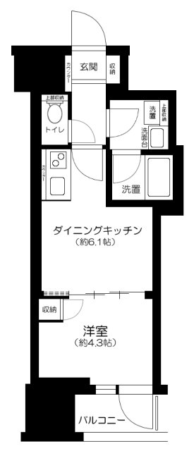 ライオンズミレス蔵前の間取り