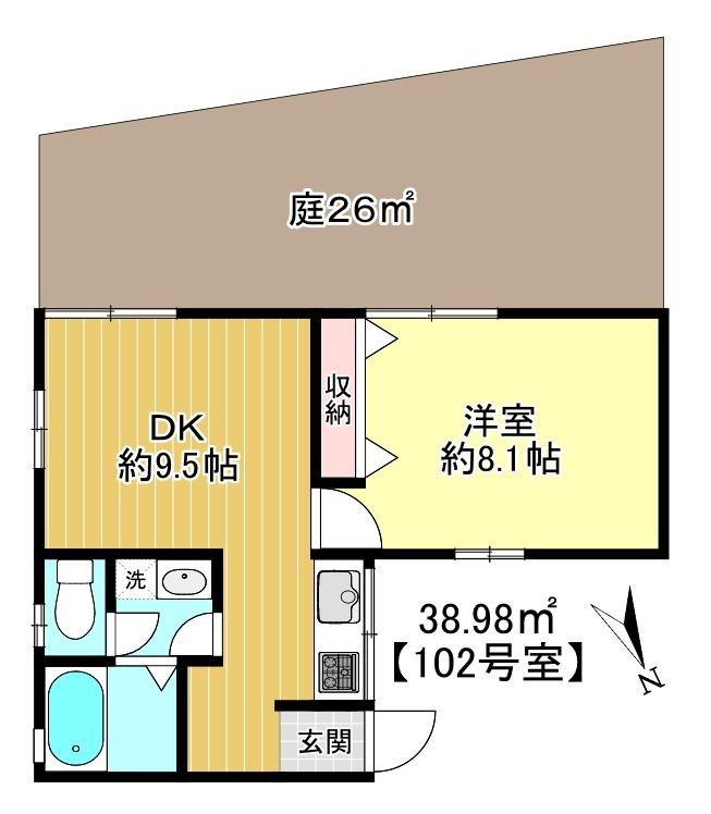 テラスハウスの間取り