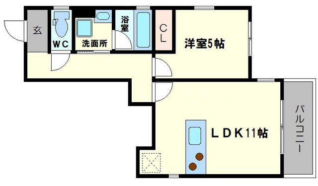 UP GRAND神崎川の間取り