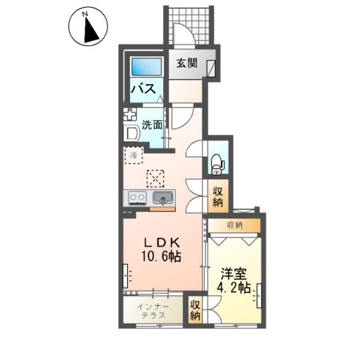 仮)阿見町阿見新築アパートの間取り