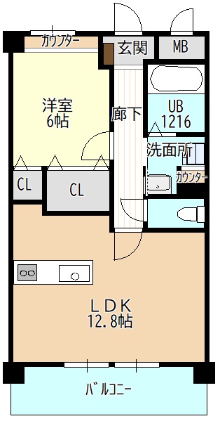 La・Fonte野萩(ラ・フォンテ野萩)の間取り