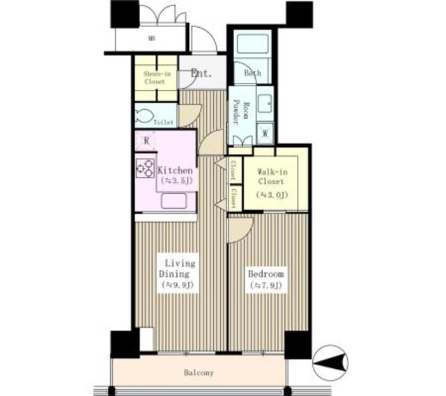 イーストコア曳舟二番館・3910号室の間取り