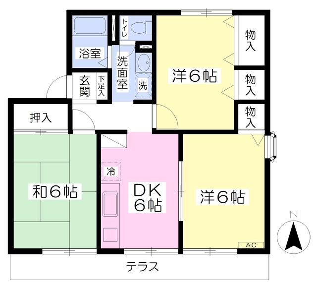 セジュールフジAの間取り