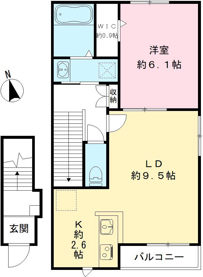 YOUR MAISON茜部中島の間取り
