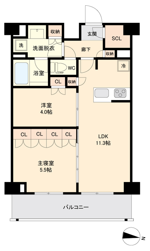KI-LIGHTKINSHICHO・0506号室の間取り