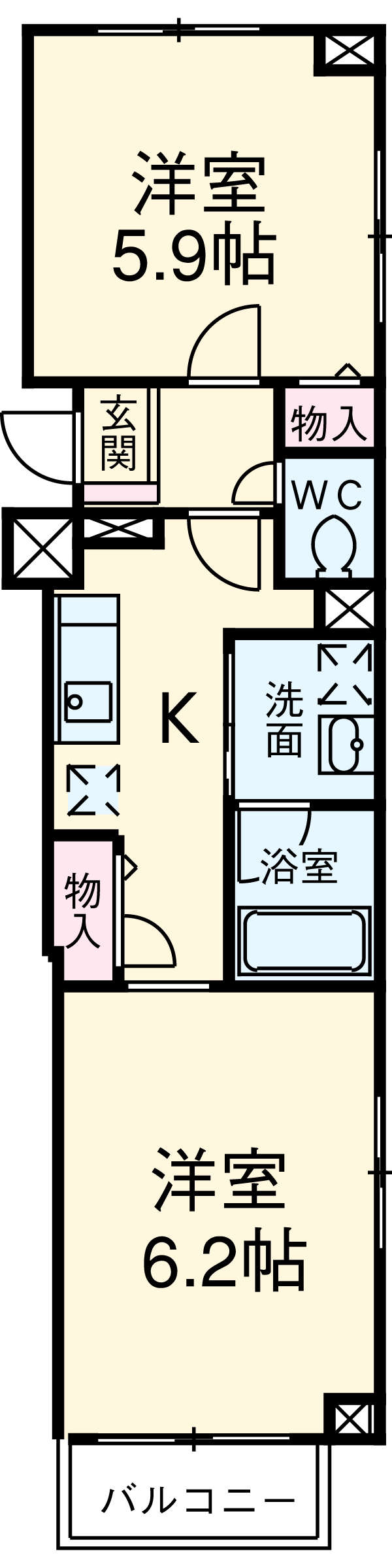 第７千代鶴ビル・312号室の間取り