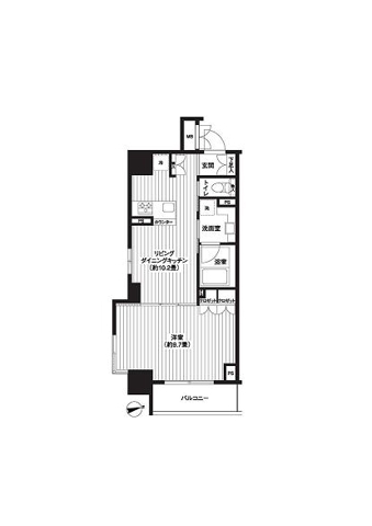 元浅草の完工年月(2007年3月)築の賃貸マンションの間取り