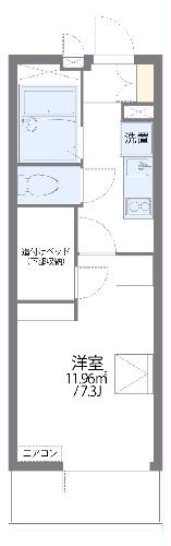 レオパレスセノーテ黒川の間取り