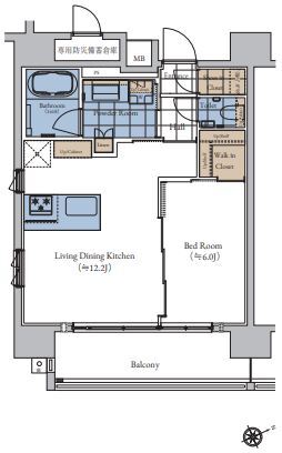 エスティメゾン大森・1401号室の間取り