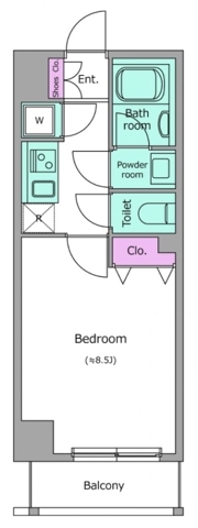 ドゥーエ西小山・0401号室の間取り